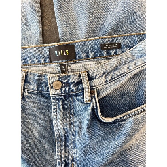 Rails Womens Jeans Blue The Topanga High Rise Straight Denim Streetwear Size 30 - Picture 4 of 12